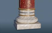 Scagliola column gilded base