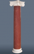 Red scagliola column