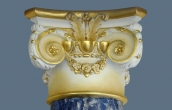 Scagliola column capital with gilded details ( 3 / 7 )