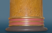 Scagliola column base with gilded details ( 1 / 3 )