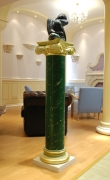 Scagliola column in green of Veroia ( 1 / 2 )