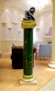 Scagliola column in green of Veroia ( 1 / 2 )