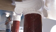 Scagliola column in St John's cathedral Andros