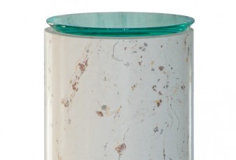 Semi-white scagliola pedestal